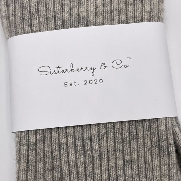 NWT Cashmere Rib Knit Socks // Grey - Picture 2 of 7